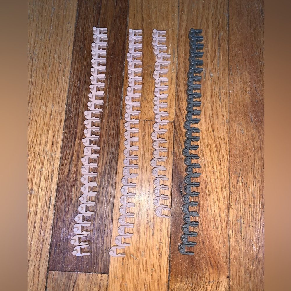 🖤5 for $20- 96 K'nex Interlocking tan & gray End Clips KNEX Bulk Standard Part